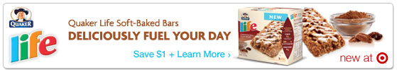 QUAKER. life. Quaker Life Soft-Baked Bars. DELICIOUSLY FUEL YOUR DAY. Save 1...
