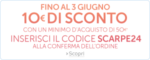 Inserisci SCARPE24: Scarpe e borse: 10 EUR di sconto immediato con un acquisto di 50 EUR