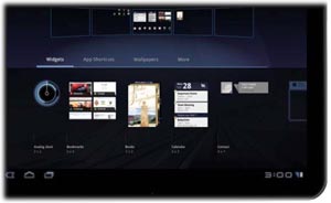 Widgets apilables y deslizables