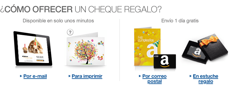Chèques regalo Amazon.es