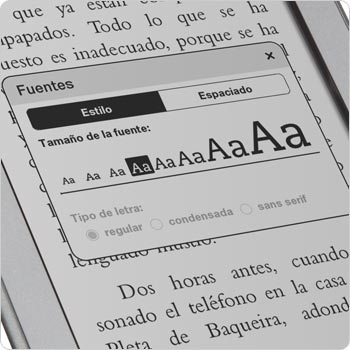 Elige entre 8 tama�os y 3 tipos de fuente