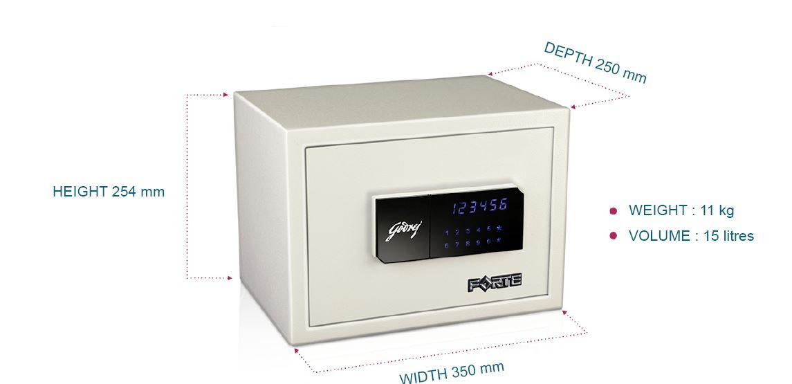 Godrej New Forte Electronic Safe (White) Amazon.in Home Improvement