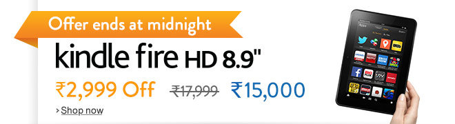 Save Rs.2,999 on Kindle Fire HD 8.9 Tablet.