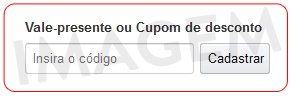 Vale-presente ou Cupom de desconto