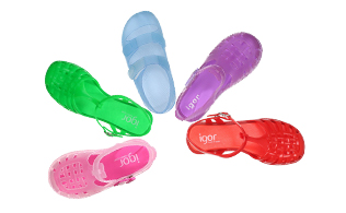 Die Farben des Sommers: Kinderschuhe