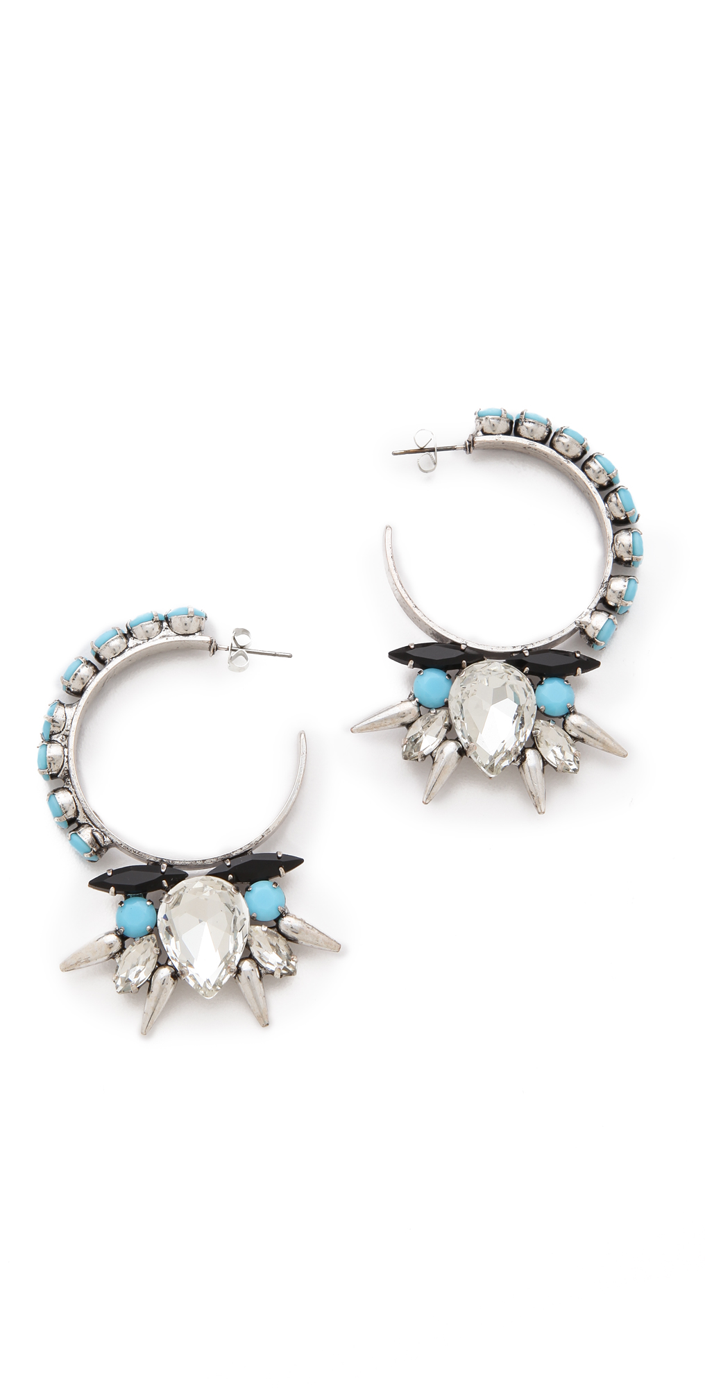 fallon jewelry roswell 小巧饰钉簇状圈式耳环