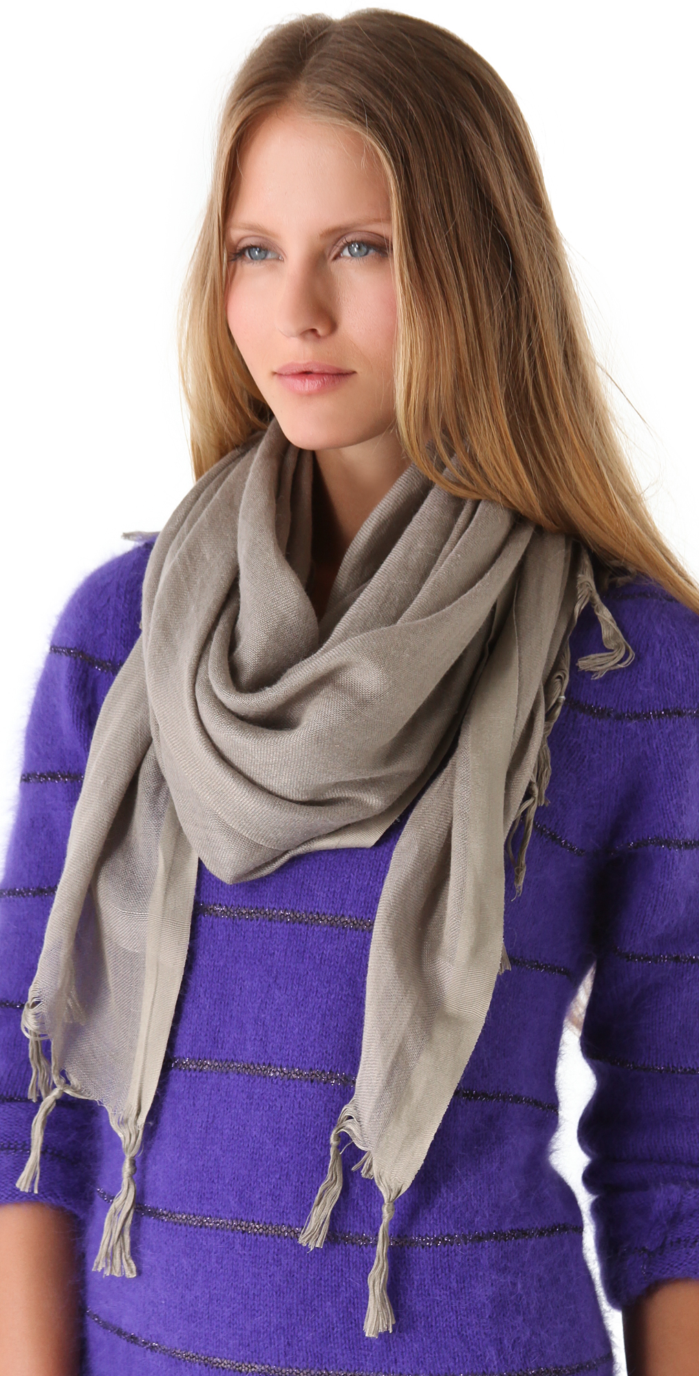 love quotes 打结流苏围巾