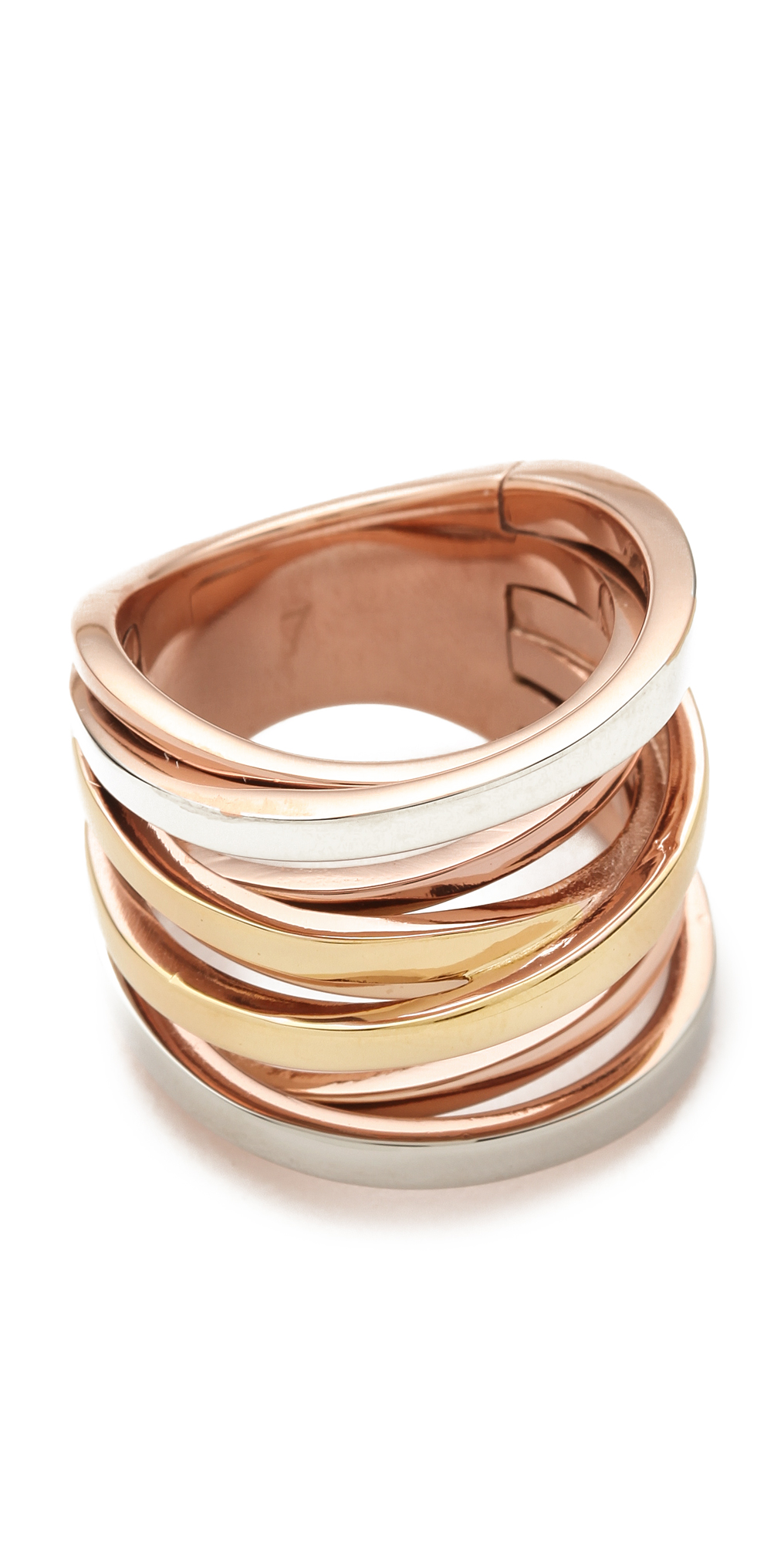 michael kors brilliance 三色缠绕戒指