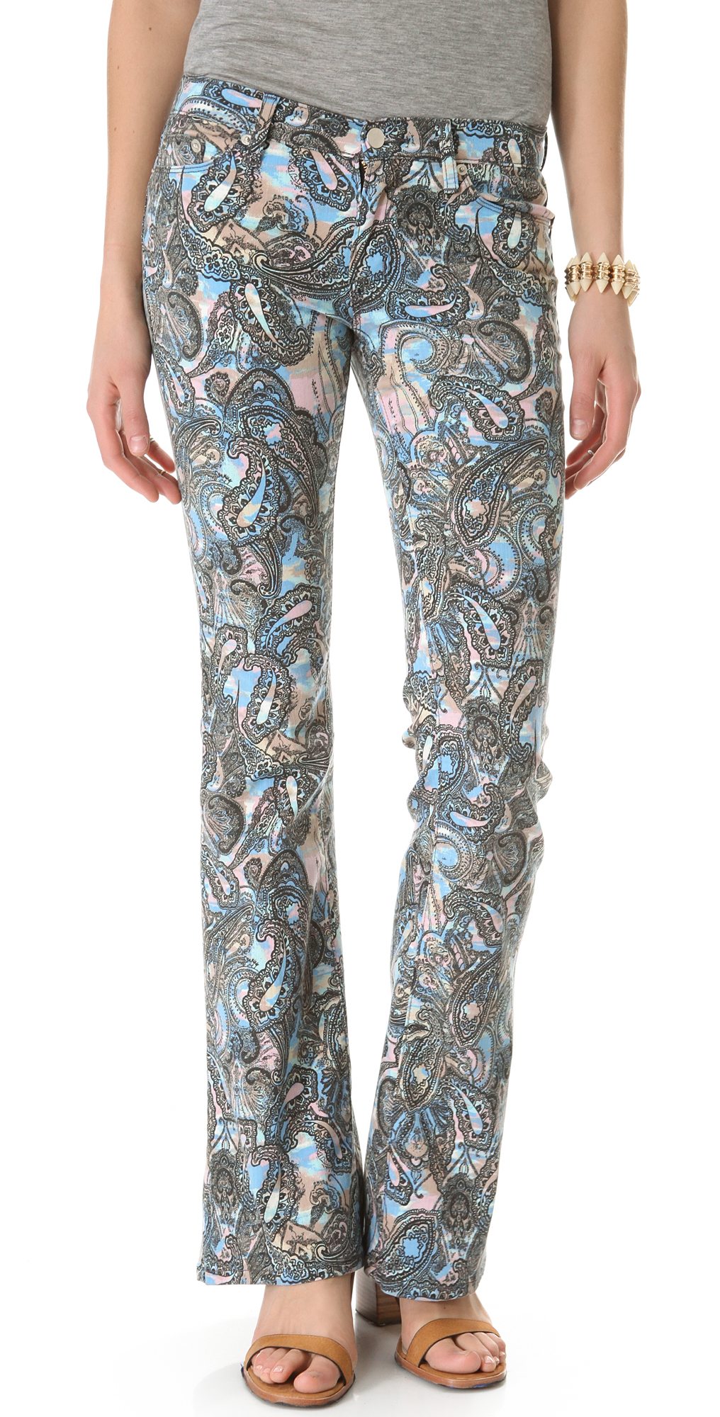 rebecca minkoff 腰果花紧身微喇牛仔裤- 美国代购正品