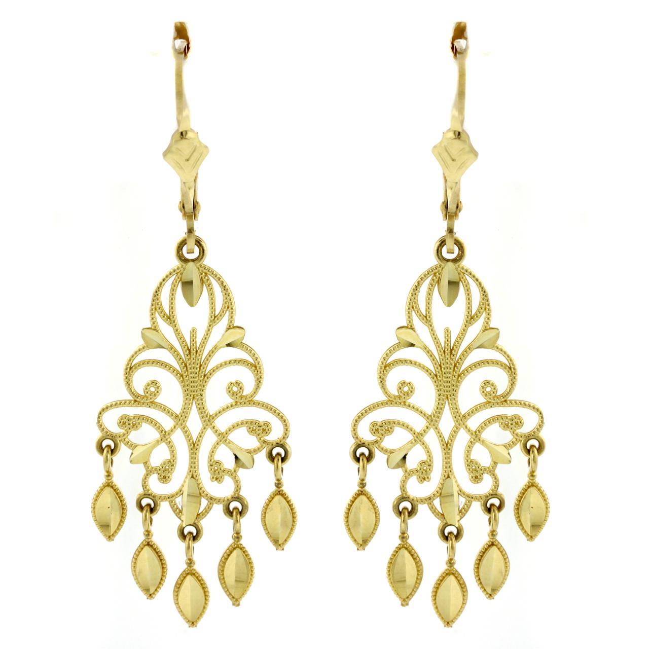 Gold & Silver Plated Chandelier Earrings - Gypsy Discs Retro Triangle Drops