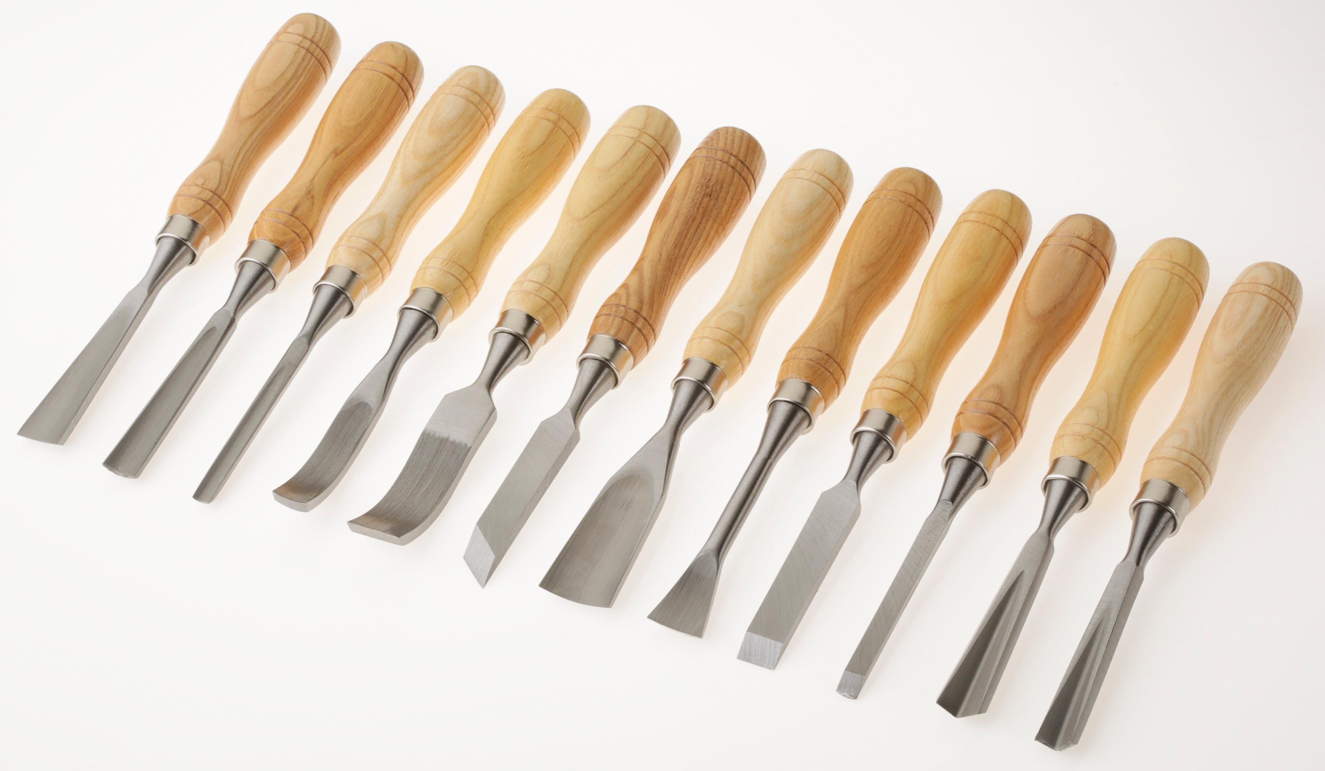 thumbnail image 2 of Olympia Tools Long Pattern Wood Chisels - Set Of 4 Hardened Steel Chisels With PVC Handles 2 of 11